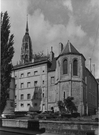 Formerly episcopal palace: east front with octagonal chapel