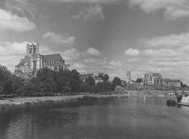 Seen from the south east, from the river Yonne