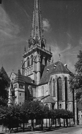 Choir, transept and crossing tower from the south east