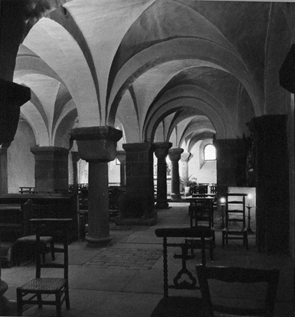 Crypte, interieur vanuit het zuidwesten