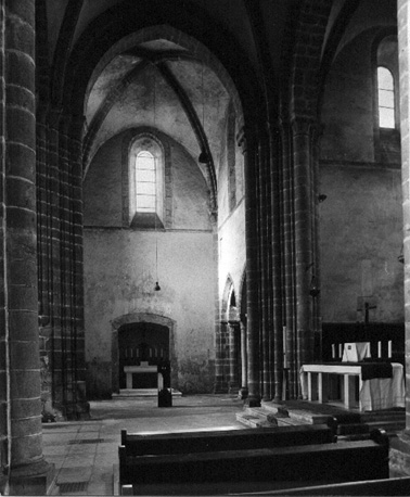 Gezicht in de kruising en het noordtransept