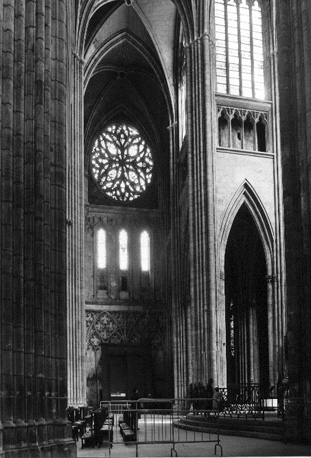Gezicht naar het noordtransept