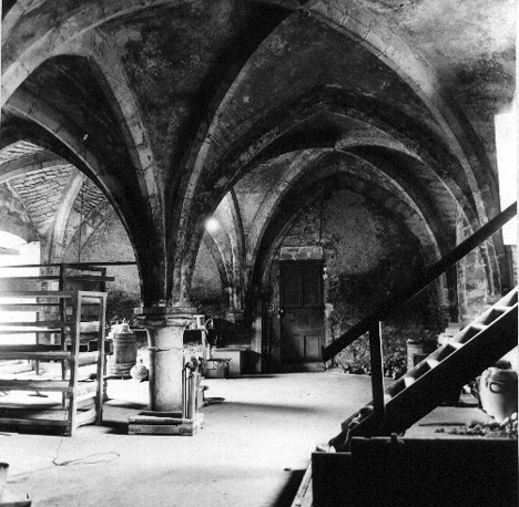 Refter of interieur van opslagruimte