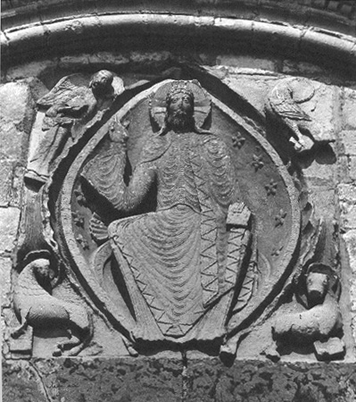 Westfacade, timpaan: Majestas Domini