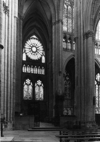 Gezicht in zuidtransept