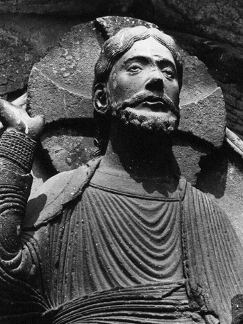 Portail Royal: detail van Christus in Mandorla