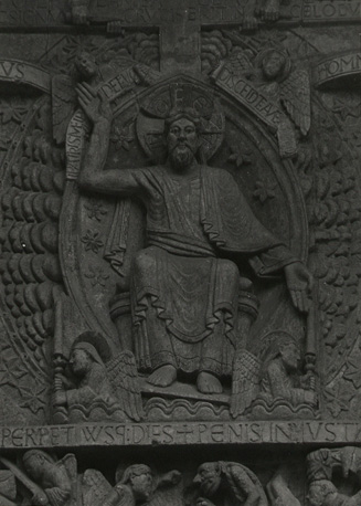 Laatste oordeel, detail: Christus als rechter in mandorla