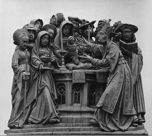 Het altaar van de Zeven Smarten van Maria; detail: Presentatie in de Tempel