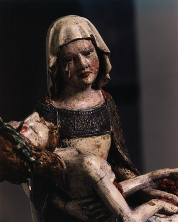 Piëta /  Maria beweent dode Christus; detail