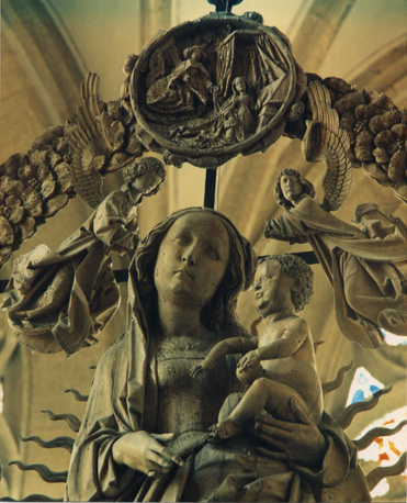 Maria met kind; detail