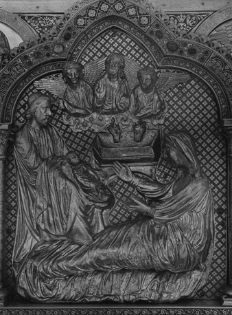 Reliekschrijn van Onze-Lieve-Vrouw te Doornik, detail: geboorte van Christus