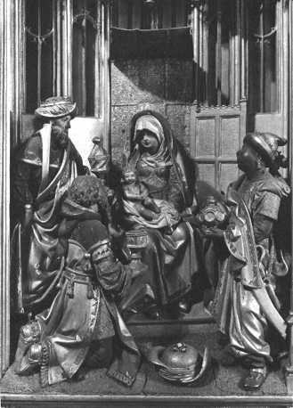 Retabel van Saluces (of: Saluzzo), detail: aanbidding der Wijzen