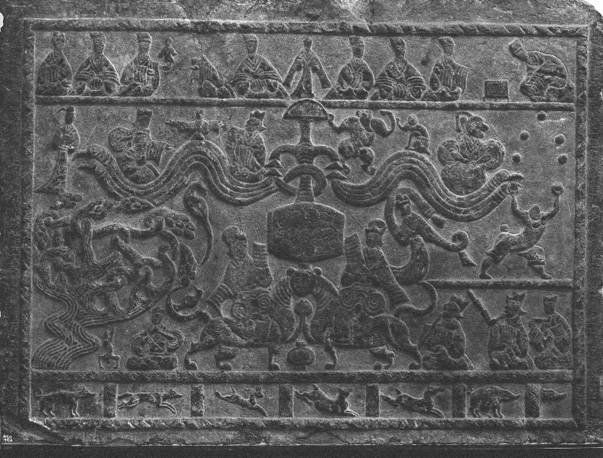 Reliëf op grafsteen