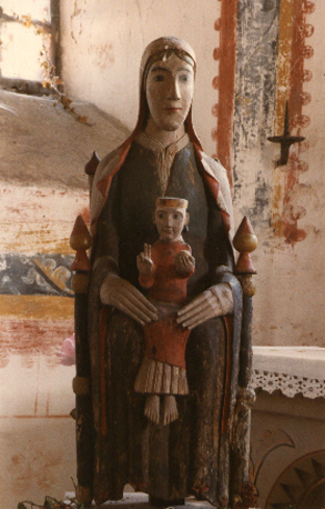 Tronende Maria met Christuskind: Sedes Sapientiae (in kleur)