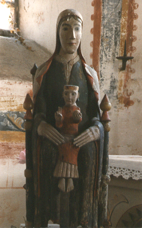 Tronende Maria met Christuskind: Sedes Sapientiae (in kleur)