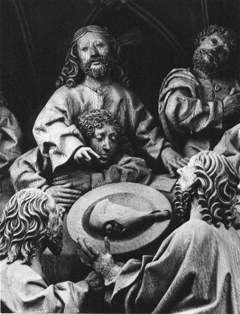 Hoogaltaar, predella, detail: Laatste Avondmaal