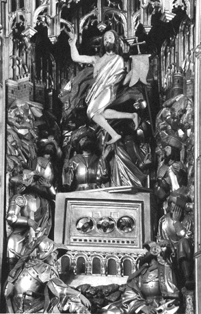 Passieretabel, detail: opstanding van Christus