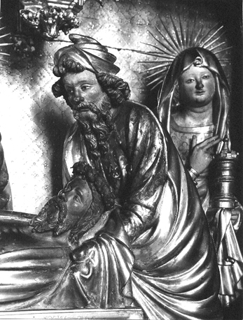 "Retable de Champmol", detail: graflegging van Christus