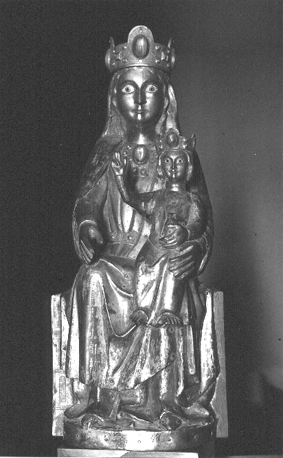 Tronende Moeder Gods (Sedes Sapietiae) met Christuskind op schoot