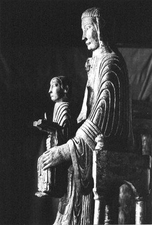 Tronende Moeder Gods (Sedes Sapientiae), genoemd Notre-Dame de Vauclair (in profiel)