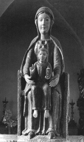Tronende Moeder Gods met Christuskind (Sedes Sapientiae), genoemd Notre-Dame d' Auzat