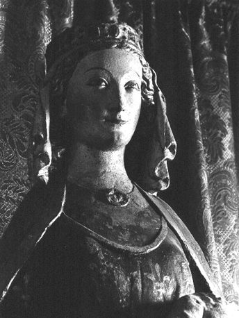 Maria met Christuskind, genoemd Notre-Dame de Saint-Wandrille, detail: buste van Maria
