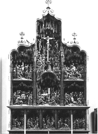 Retabel: passie van Christus en legende van de heilige Dionysius