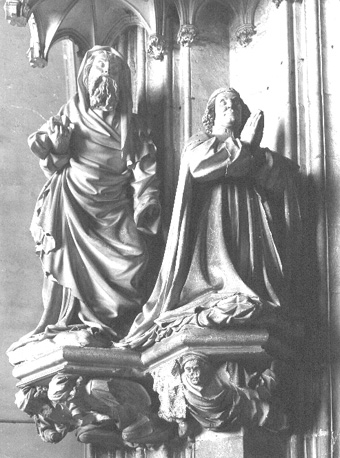 Portaal, detail: Philips de Stoute met Johannes de Doper