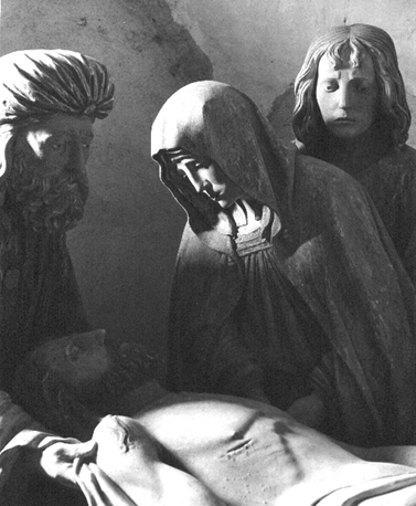 Graflegging van Christus, detail