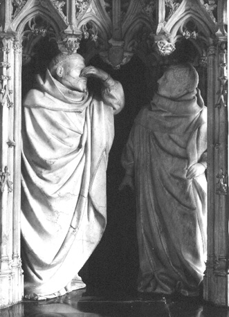 Praalgraf van Jan zonder Vrees (Jean sans Peur) en Margaretha van Beieren, detail: twee pleuranten