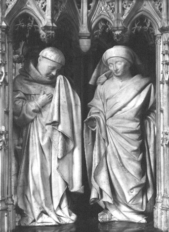 Praalgraf van Jan zonder Vrees (Jean sans Peur) en Margaretha van Beieren, detail: twee pleuranten