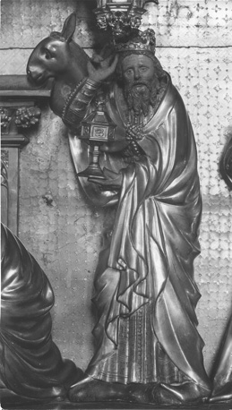 Retabel, Aanbidding van de Wijzen, detail: Balthazar