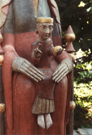 Tronende Moeder Gods: Sedes Sapientiae, detail: Christuskind
