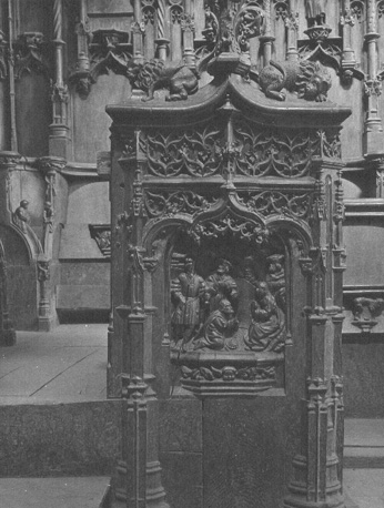 Koorbanken, detail: Aanbidding van de Wijzen