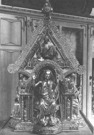 Schrijn van heilige Eleutherius, korte kant: Christus