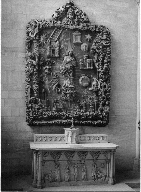 Altaar van Louis XIII met symbolen van litanie