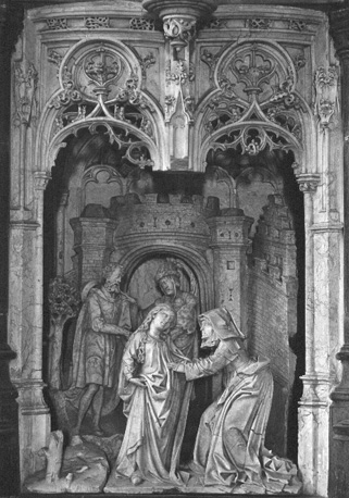 Chapelle de Madame: Altaar van de zeven vreugden van Maria; detail: Visitatie