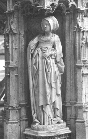 Tombe van Philibert II; onderste deel, detail: Sibylle