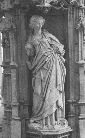 Tombe van Philibert II; onderste deel, detail: Sibylle