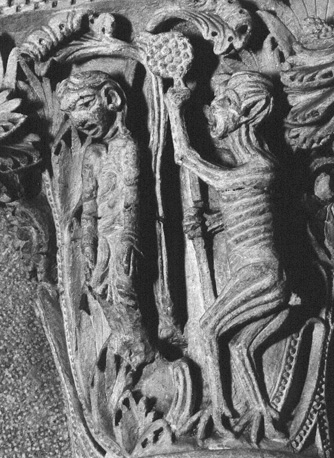 Detail kapiteel; Judas hangt zichzelf op