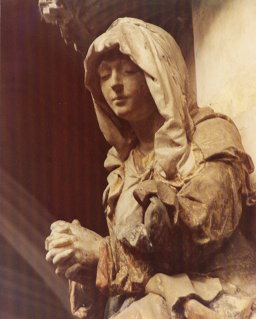 Gezeten Maagd ("Vierge assise"), detail