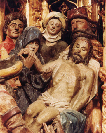 Passieretabel, detail: Christus' afname van het kruis