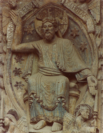 Laatste oordeel, detail: Christus als rechter in mandorla