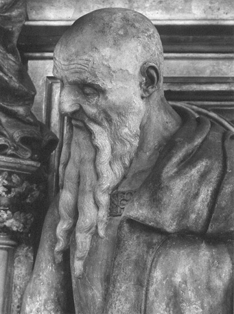 Mozesput, detail: Hoofd van Jesaja