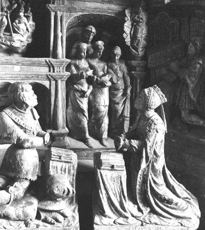 Retabel I, detail: rechts onder (Philips en Anna van Croy)