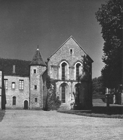 Zicht op scriptorium vanuit het westen
