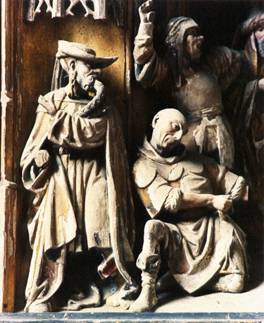 Passie-retabel, detail van de geseling van Christus