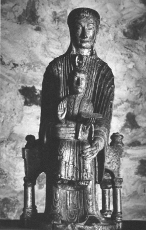 Tronende Moeder Gods (Sedes Sapientiae), genoemd Notre-Dame de Vauclair (frontaal)