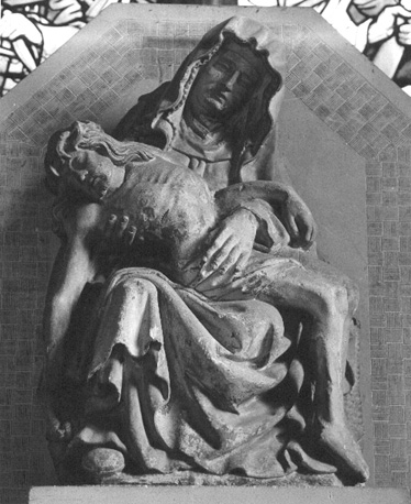 Beeld: Pietà: de dode Christus beweend door Maria (Christus op Maria 's schoot)