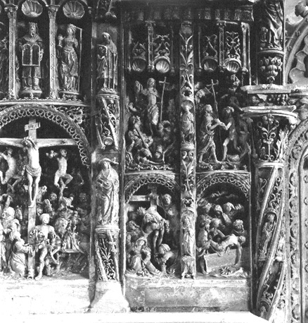 Retabel met scènes uit de Passie van Christus, detail: verschillende scènes